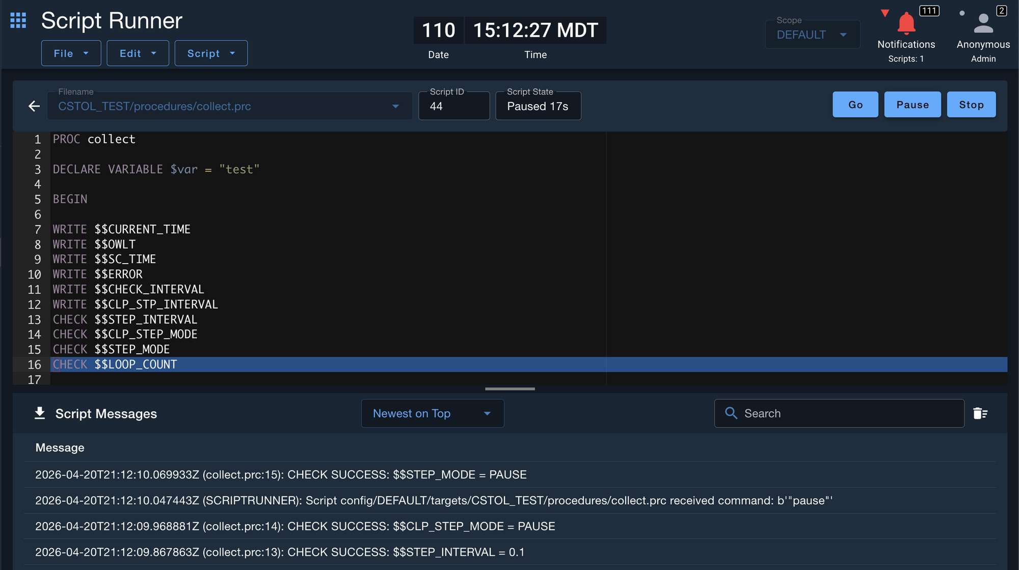 CSTOL Script Engine