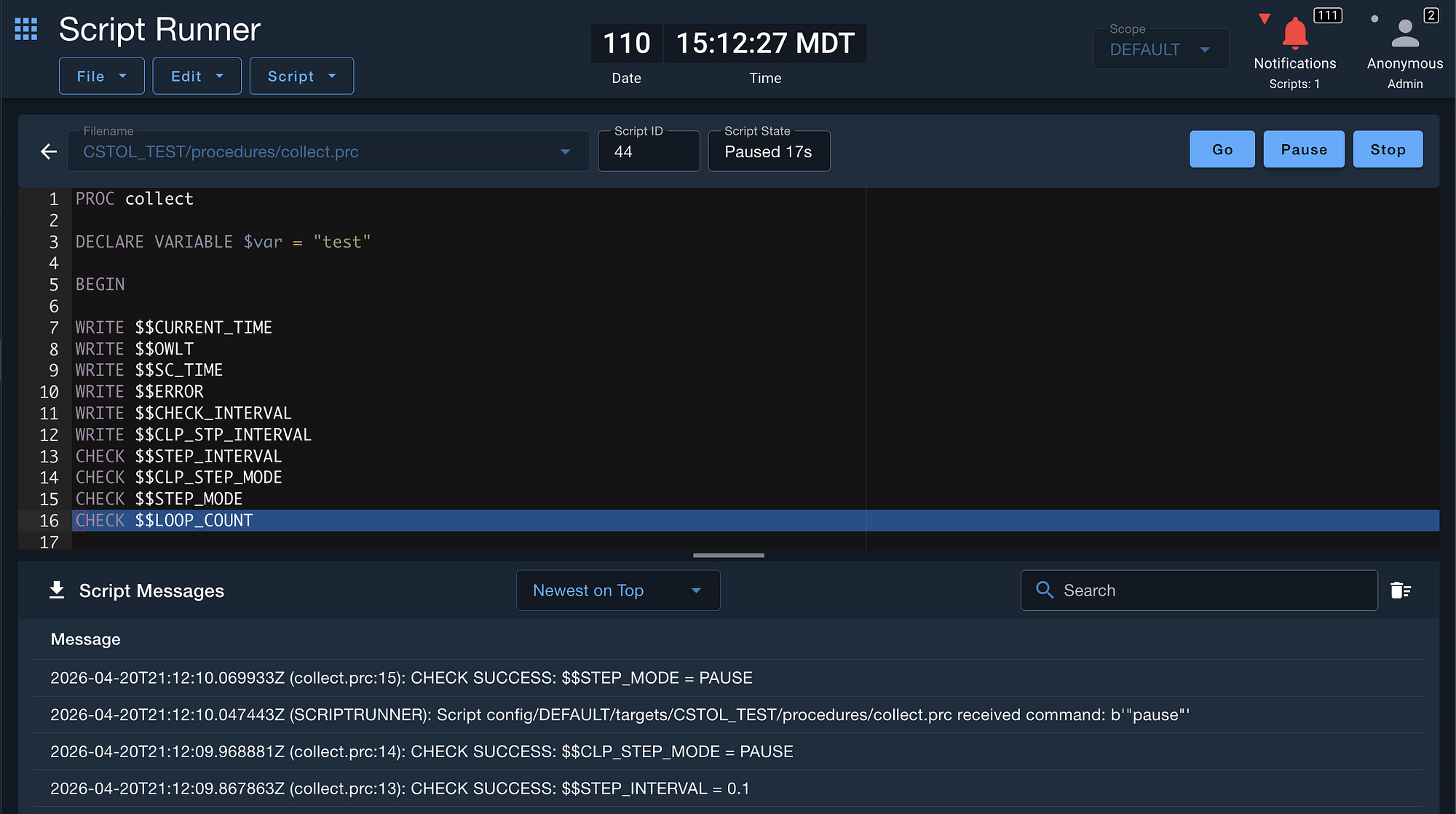 CSTOL Script Engine